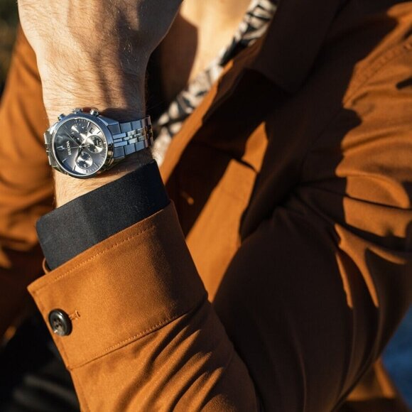 Bulova Men's Classic Chronograph Silver Stainless Steel Date Watch - Picture 1 of 7